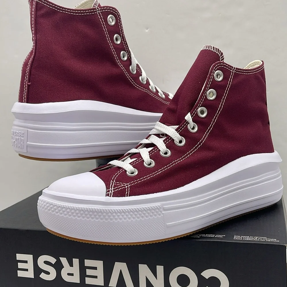 Converse WMNS High-Top Platform Sneakers A02430C CTAS MOVE HI
DARK BEETROOT/WHIT - Picture 8 of 16